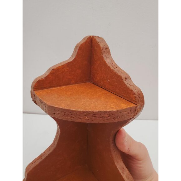 Corner shelf Ornate Knick knack tow tiers Vintage Wood Shelf - Picture 2 of 10